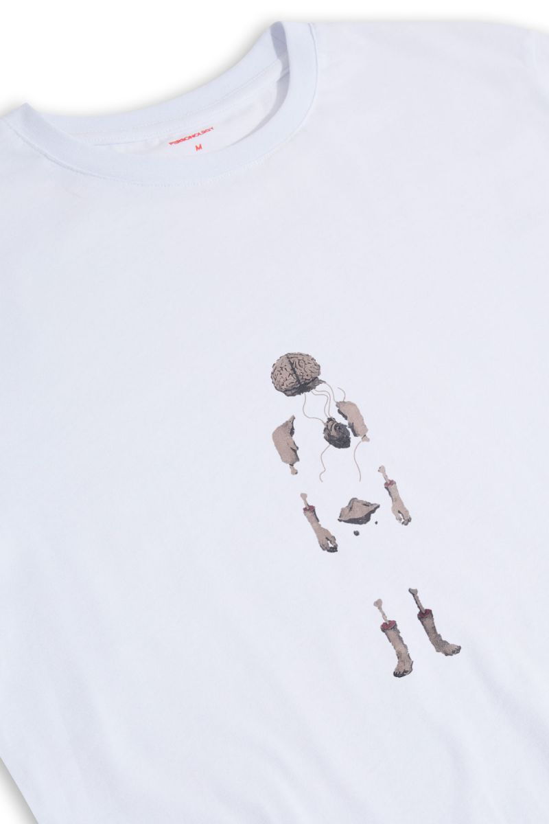 White Soft Fabric Kern Design Short Sleeve Tee
