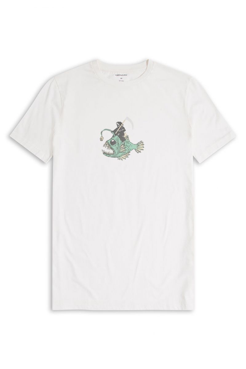 Off White Soft Fabric Design Short Sleeve Tee
