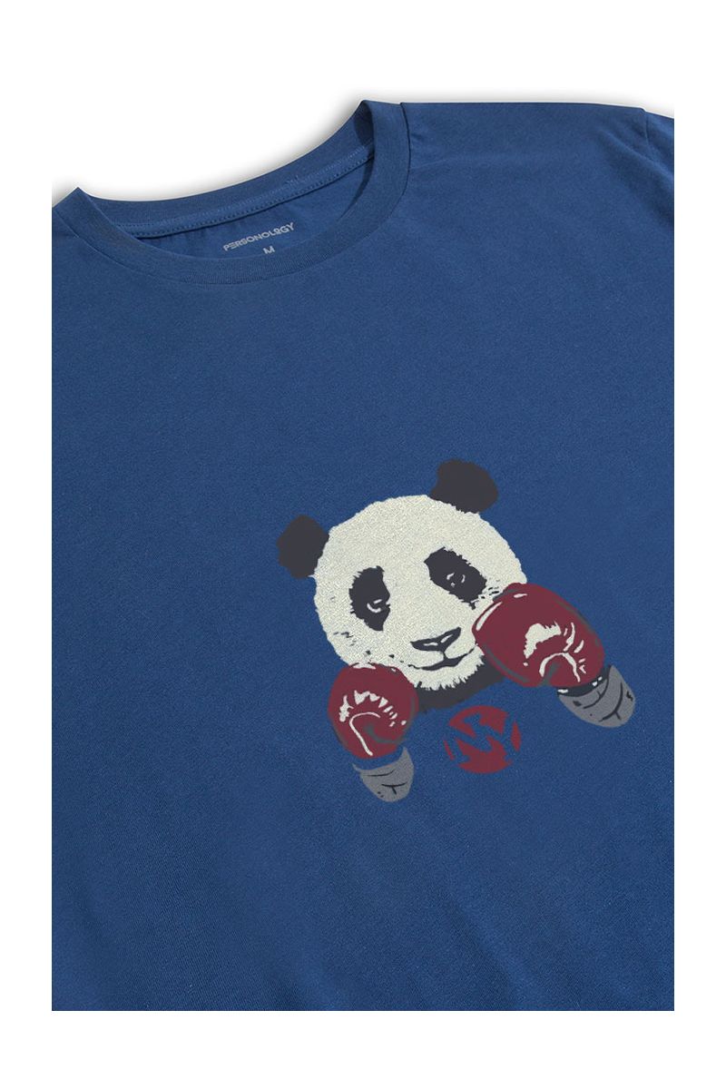 Navy Soft Fabric  Design Short Sleeve Tee