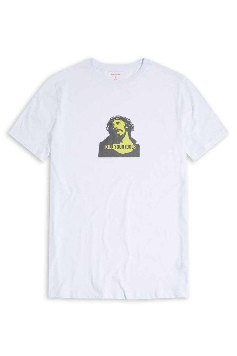 White Soft Fabric Design Short Sleeve Tee