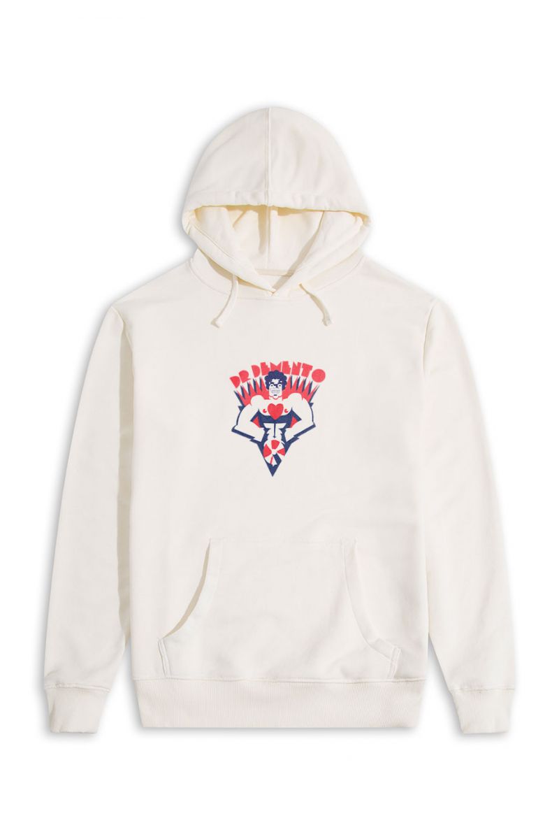 Ecru Premium Cotton Design Pullover Hoodie