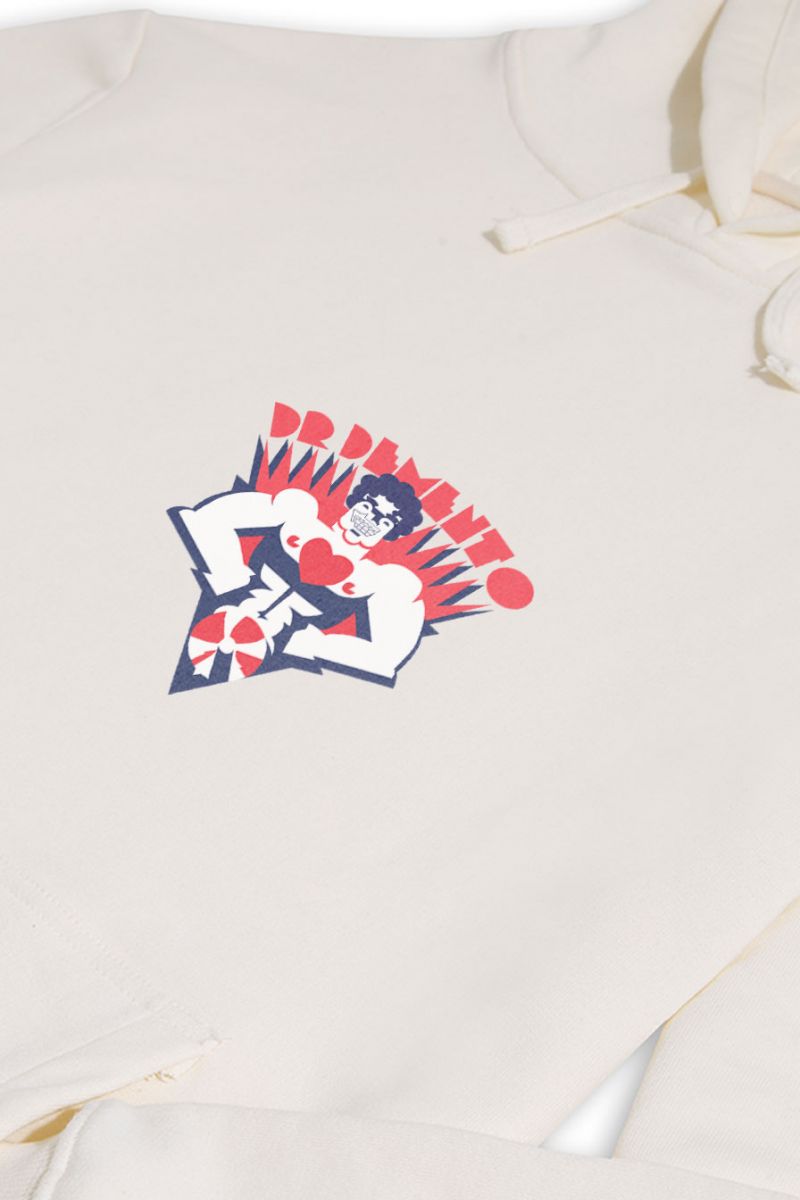 Ecru Premium Cotton  Design Pullover Hoodie
