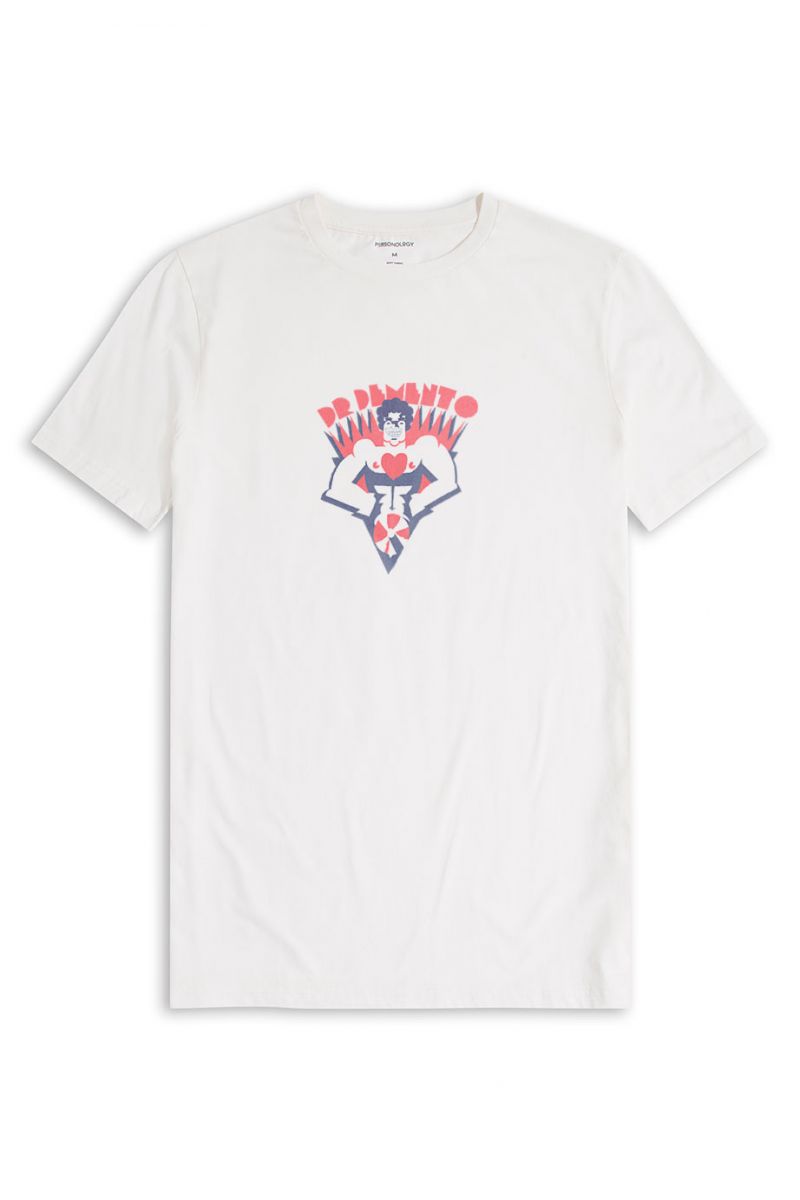Off White Soft Fabric Design Short Sleeve Tee