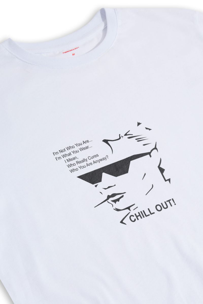 White Soft Fabric  Design Short Sleeve Tee