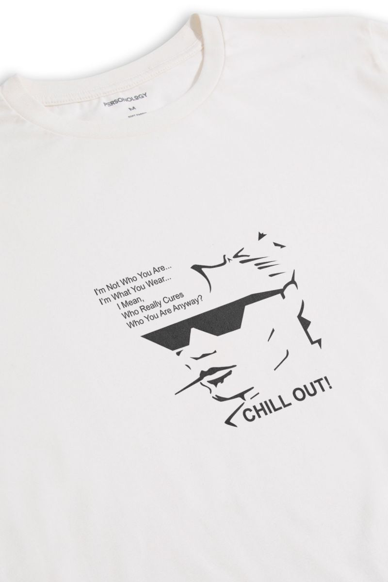 Off White Soft Fabric  Design Short Sleeve Tee