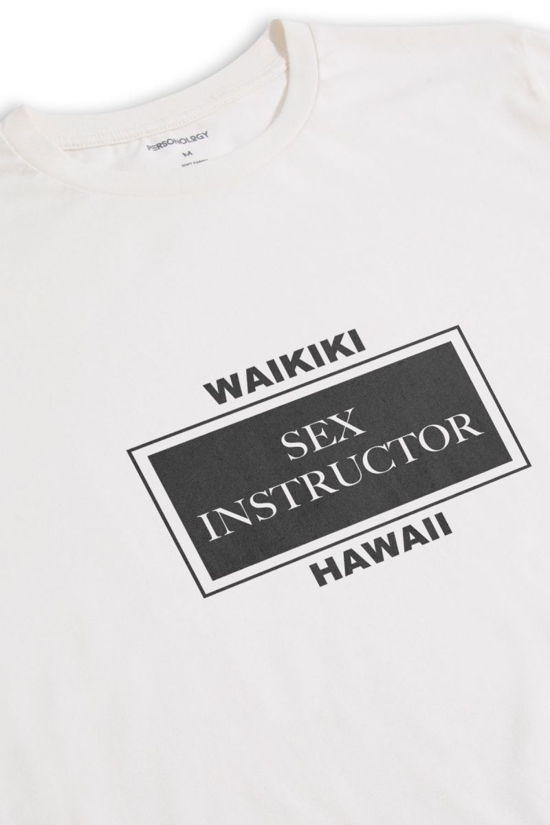 Off White Soft Fabric  Design Short Sleeve Tee