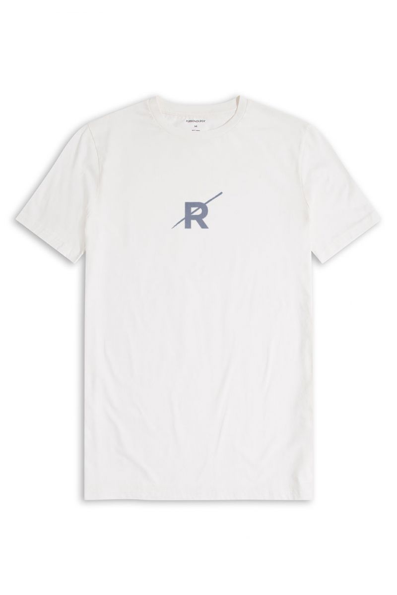 Off White Soft Fabric Design Short Sleeve Tee