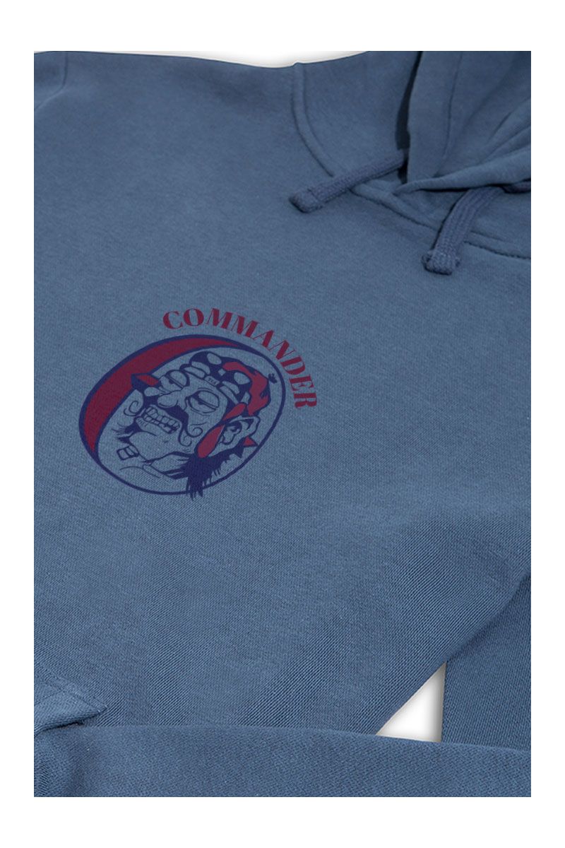 Navy Premium Cotton  Design Pullover Hoodie