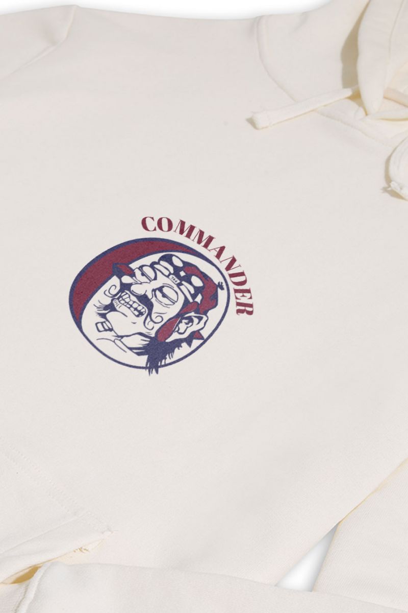 Ecru Premium Cotton  Design Pullover Hoodie