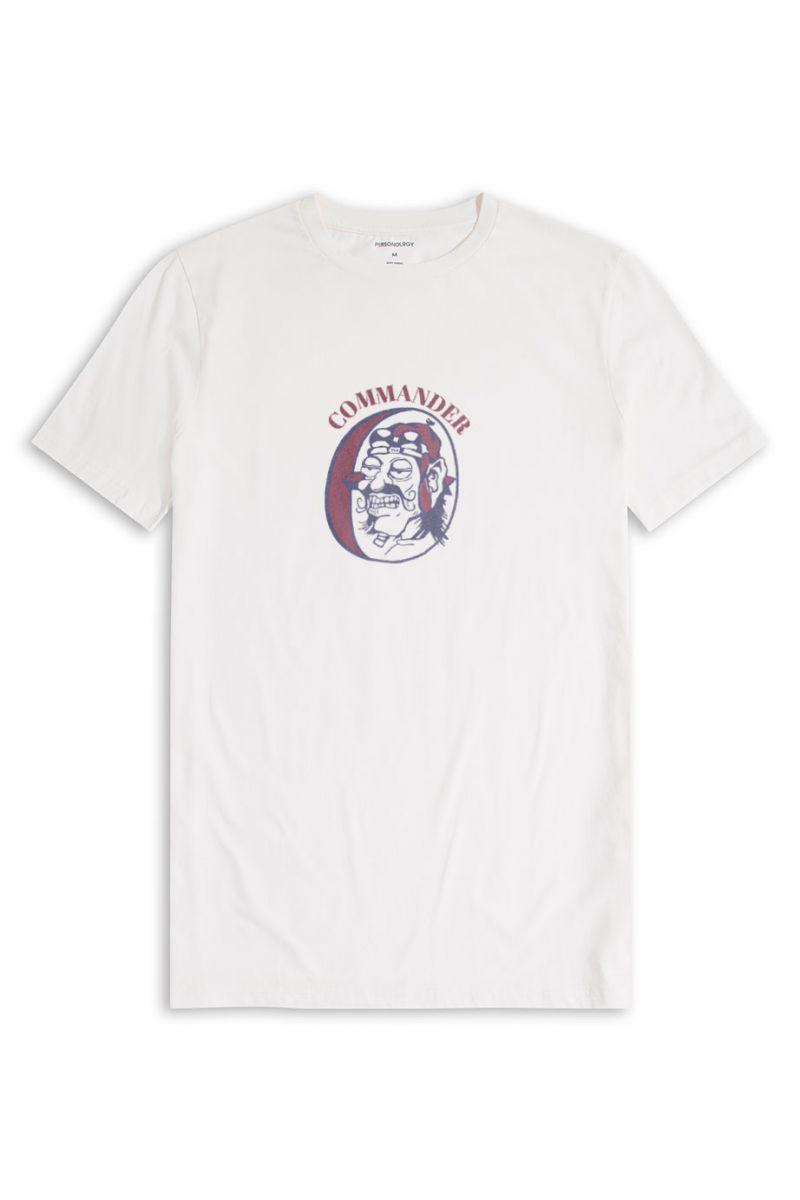 Off White Soft Fabric Design Short Sleeve Tee
