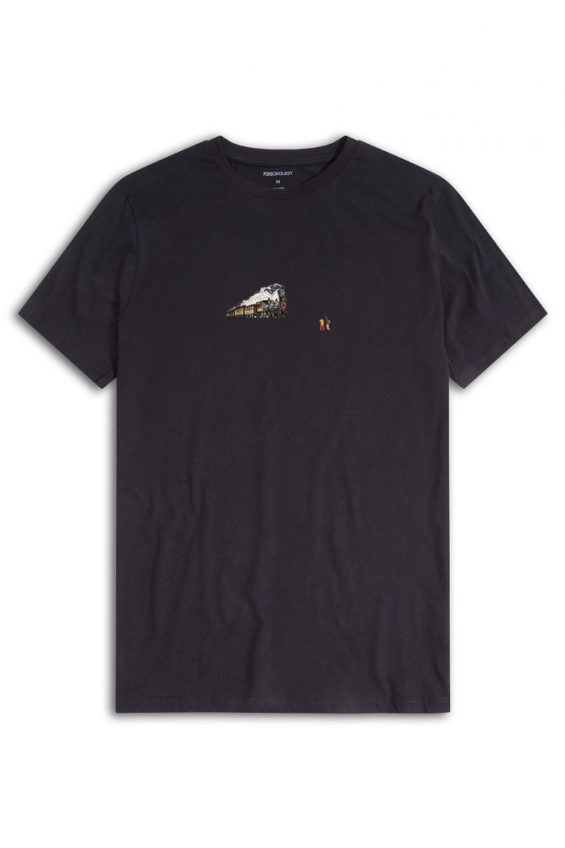 Black Soft Fabric Design Short Sleeve Tee
