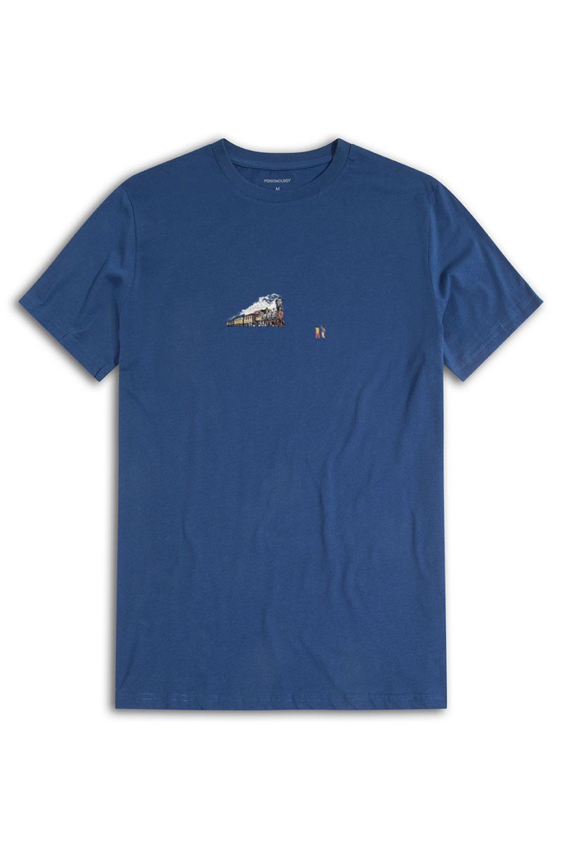 Navy Soft Fabric Design Short Sleeve Tee