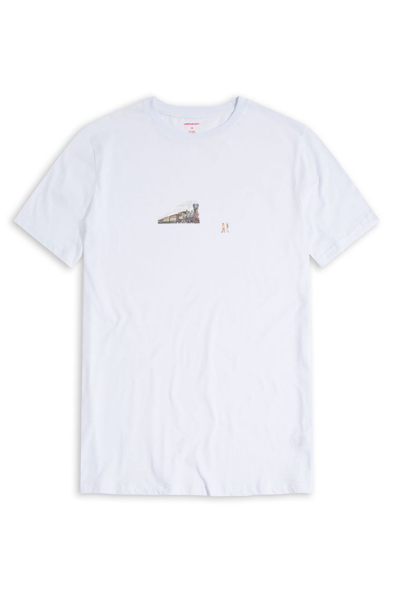 White Soft Fabric Design Short Sleeve Tee