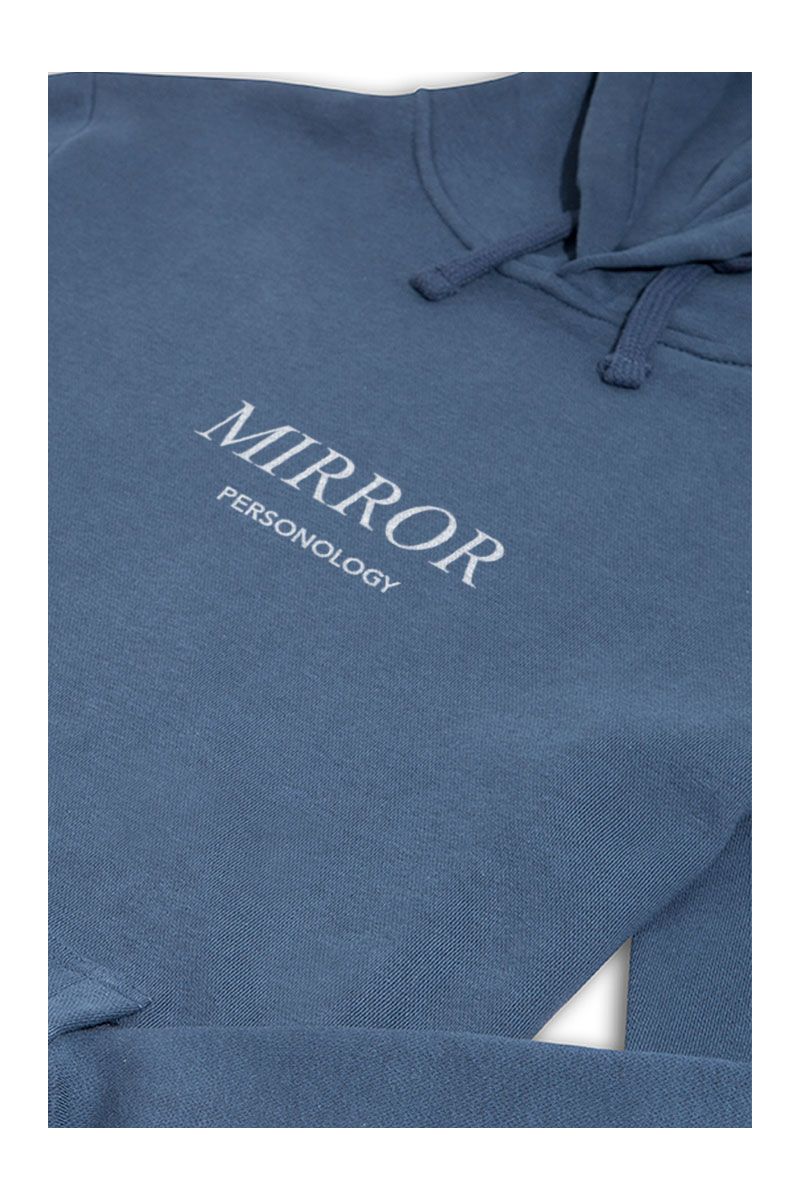 Navy Premium Cotton Mirror Design Pullover Hoodie