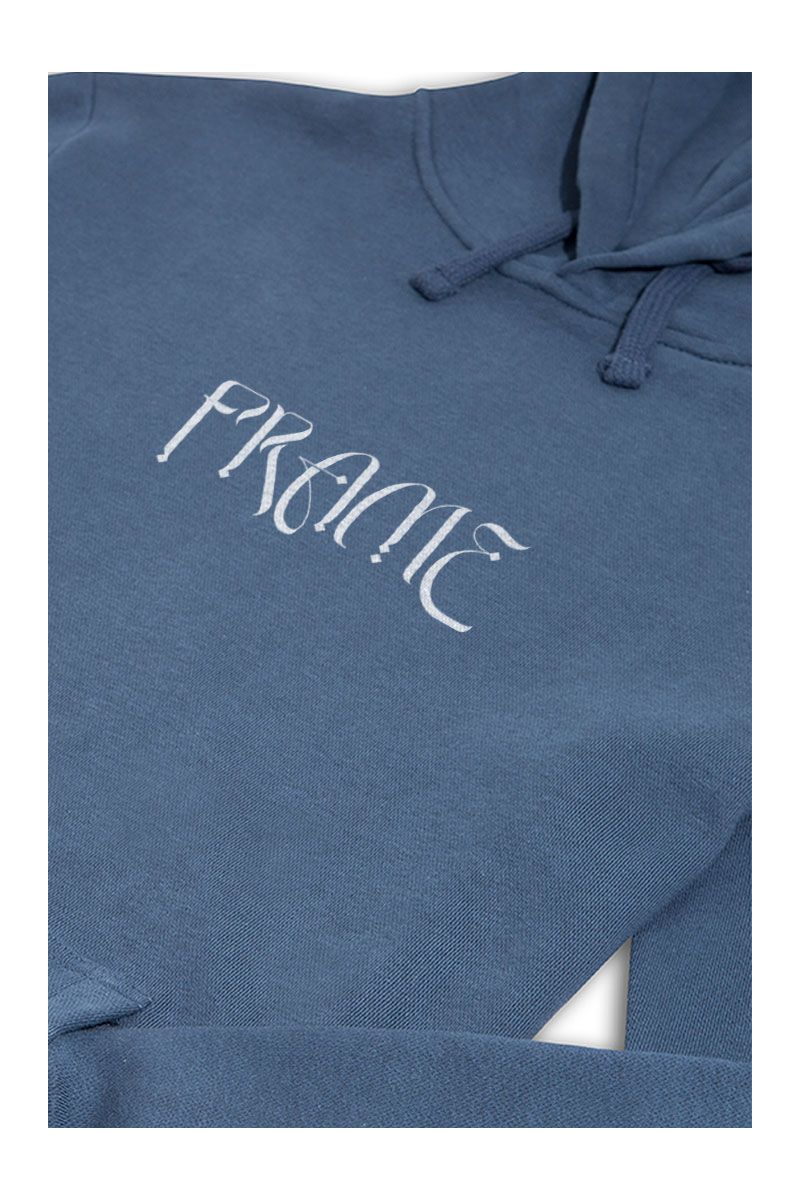 Navy Premium Cotton Frame Design Pullover Hoodie