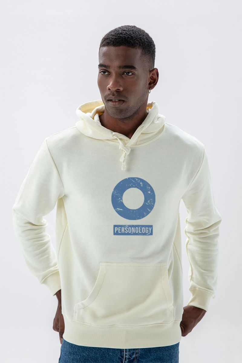 Ecru Premium Cotton Basic Design Pullover Hoodie