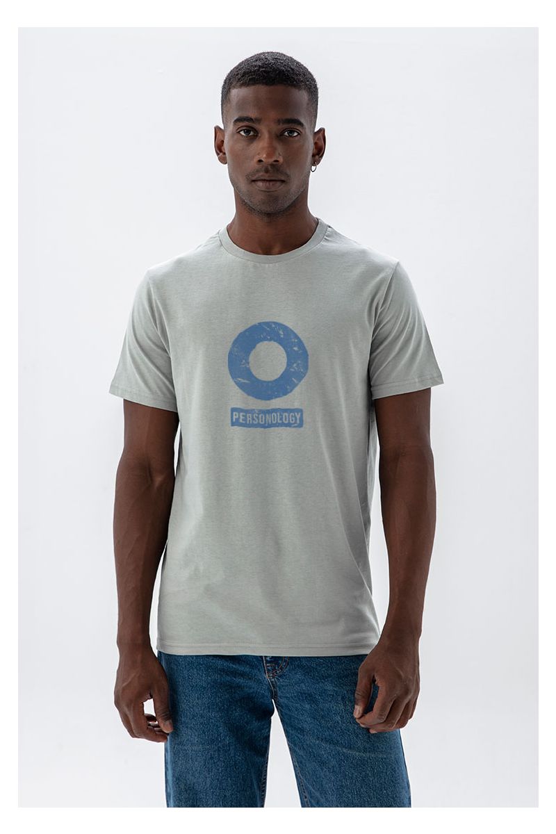 Grey Soft Fabric Basic Design Short Sleeve Tee