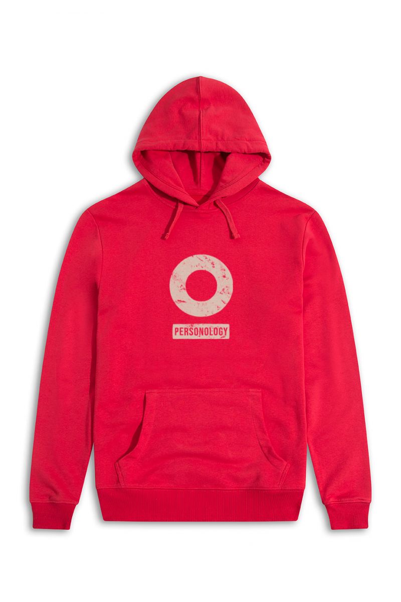 Red Premium Cotton Basic Design Pullover Hoodie