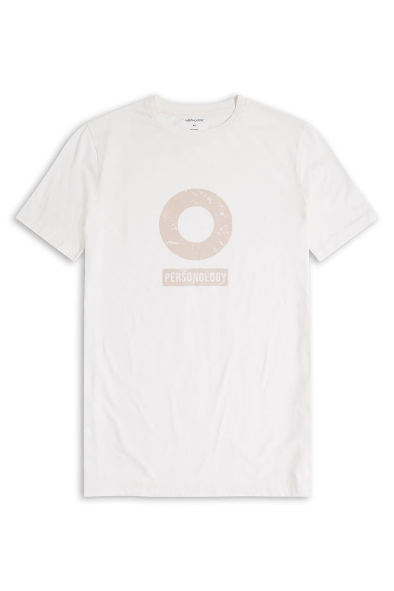 Off White Soft Fabric Basic Design Short Sleeve Tee