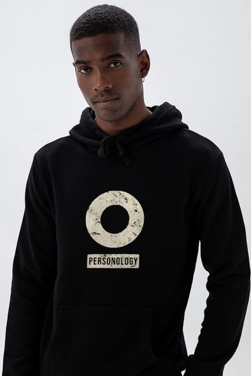 Black Premium Cotton Basic Design Pullover Hoodie