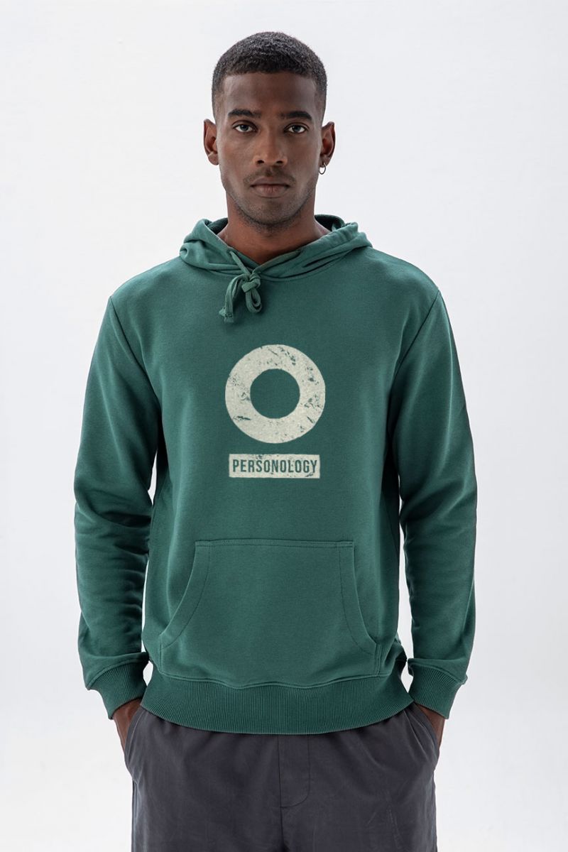 Green Premium Cotton Basic Design Pullover Hoodie