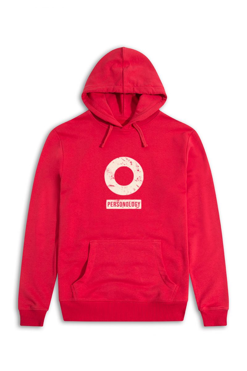 Red Premium Cotton Basic Design Pullover Hoodie