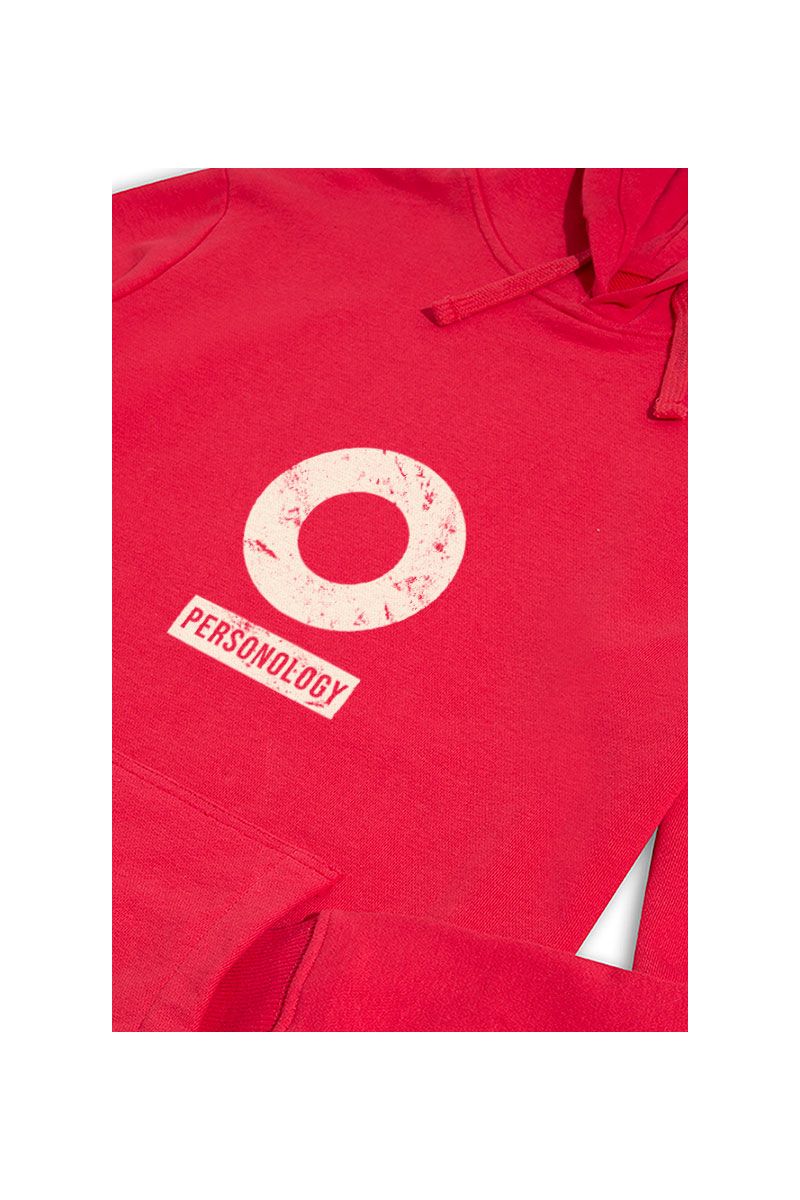 Red Premium Cotton Basic Design Pullover Hoodie