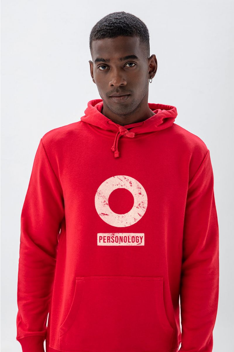 Red Premium Cotton Basic Design Pullover Hoodie