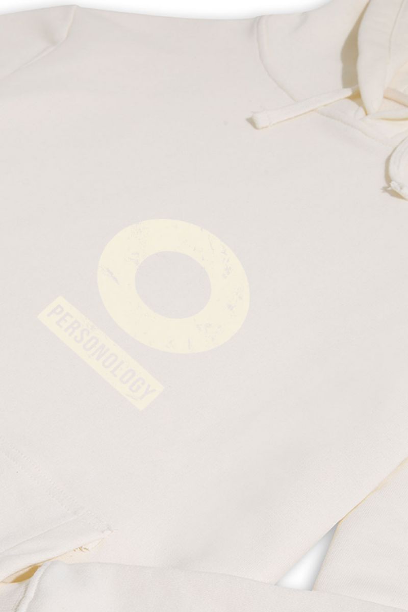 Ecru Premium Cotton Basic Design Pullover Hoodie