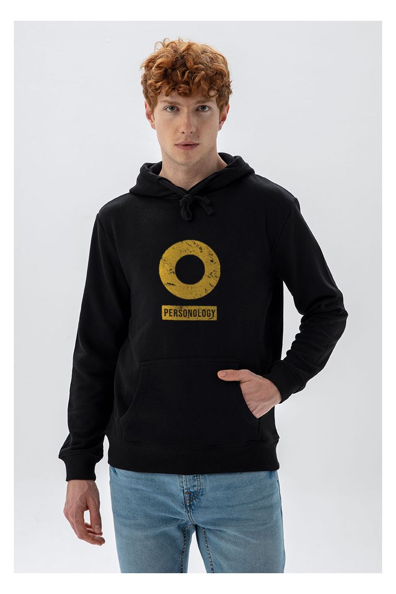 Black Premium Cotton Basic Design Pullover Hoodie
