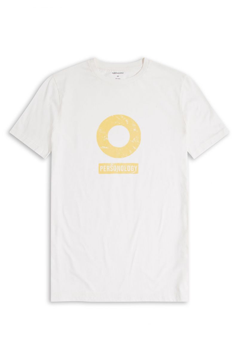 Off White Soft Fabric Basic Design Short Sleeve Tee