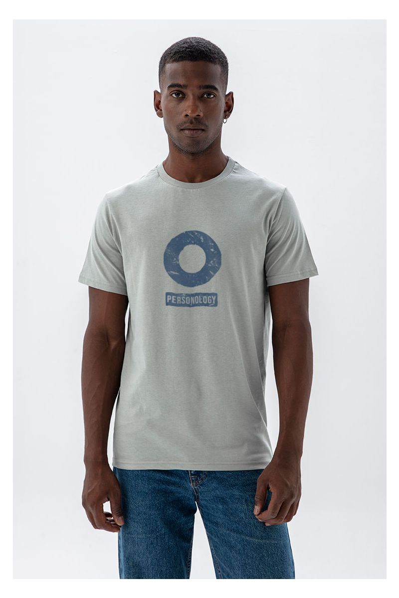 Grey Soft Fabric Basic Design Short Sleeve Tee