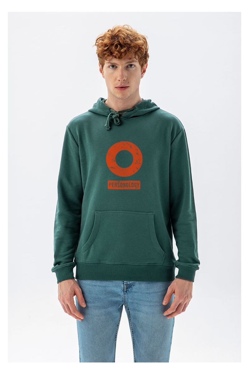 Green Premium Cotton Basic Design Pullover Hoodie