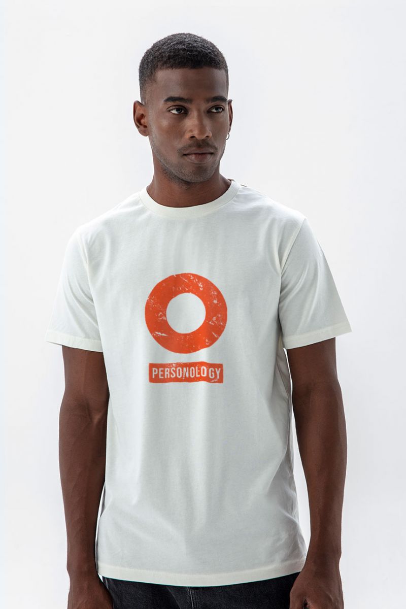 Off White Soft Fabric Basic Design Short Sleeve Tee