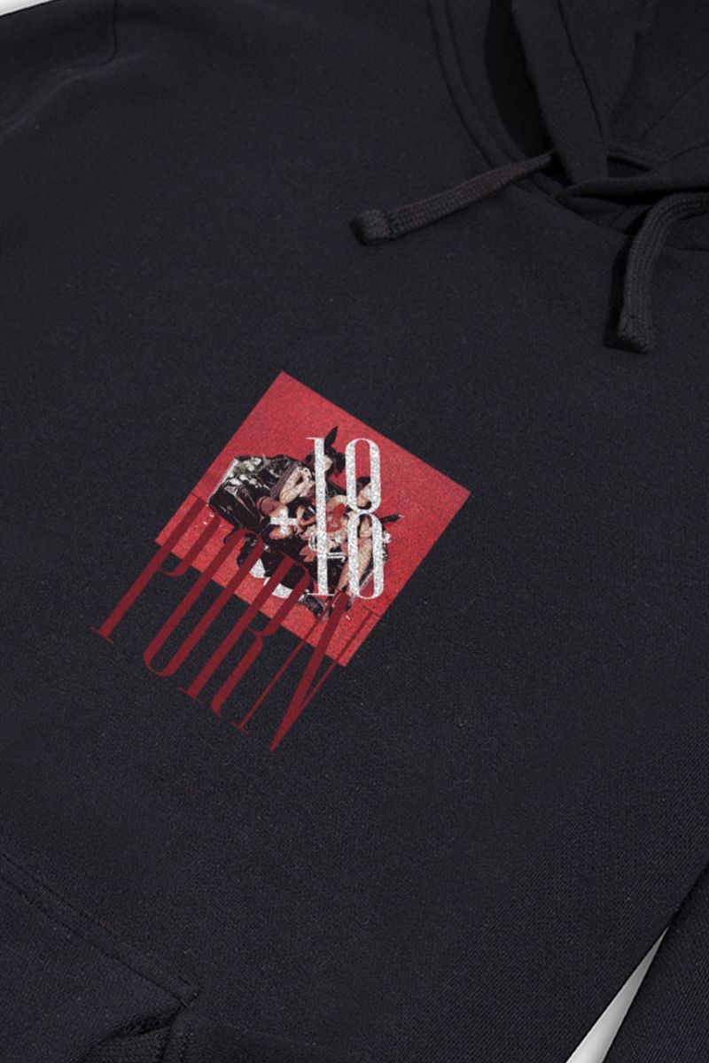 Black Premium Cotton Porn Design Pullover Hoodie