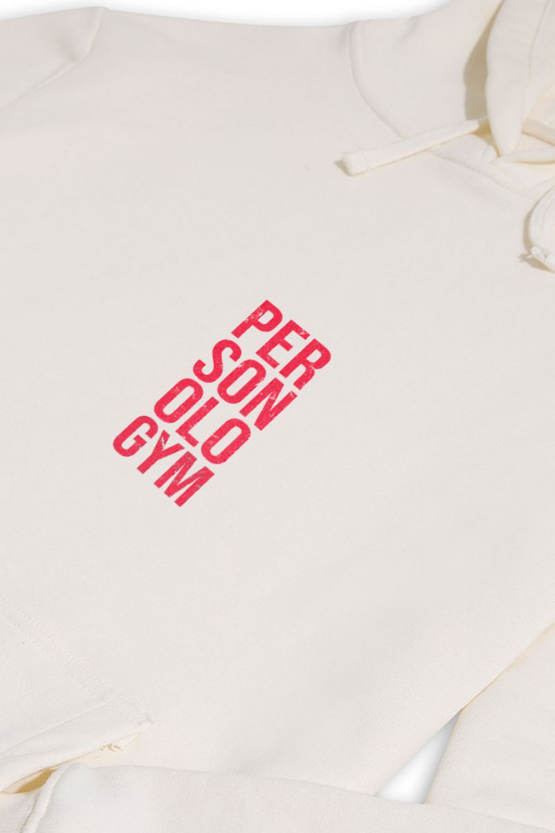 Ecru Premium Cotton Personologym Design Pullover Hoodie