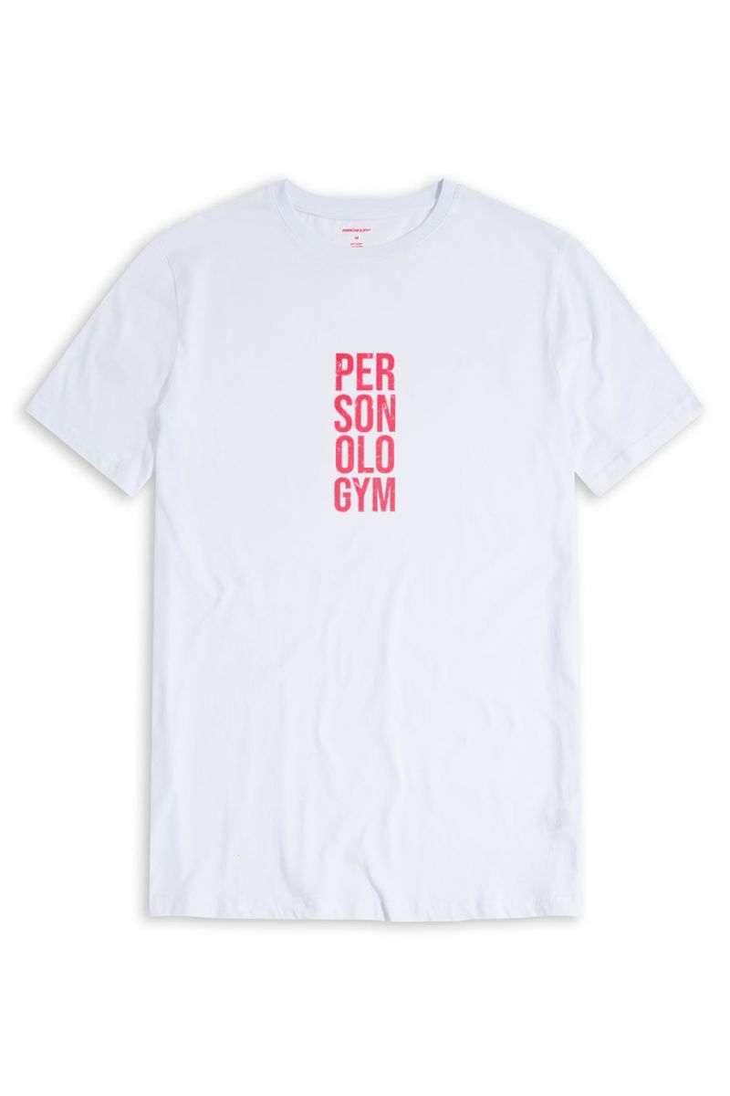 White Soft Fabric Personologym Design Short Sleeve Tee