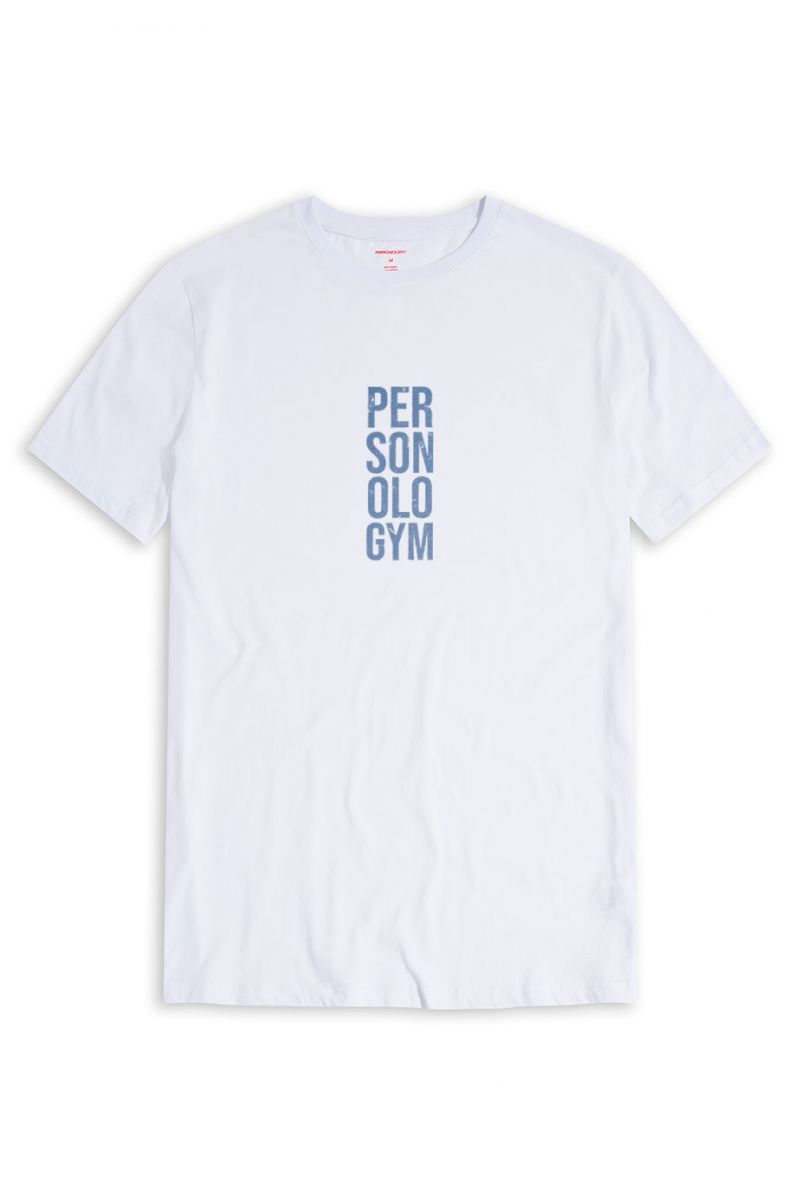 White Soft Fabric Personologym Design Short Sleeve Tee