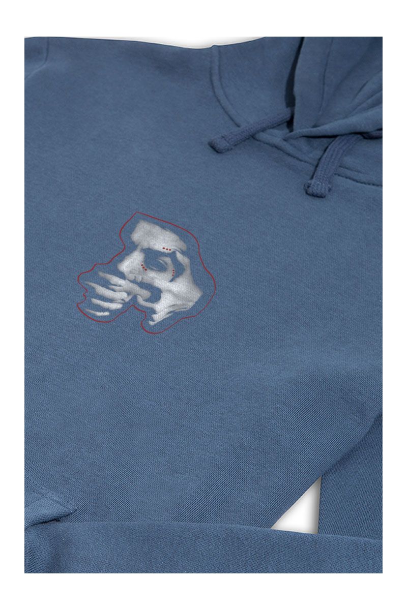 Navy Premium Cotton Silenced Design Pullover Hoodie