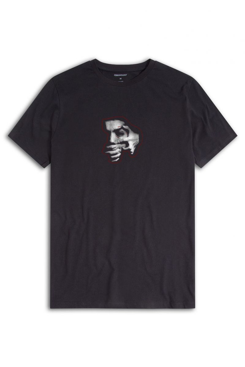 Black Soft Fabric Silenced Design Short Sleeve Tee