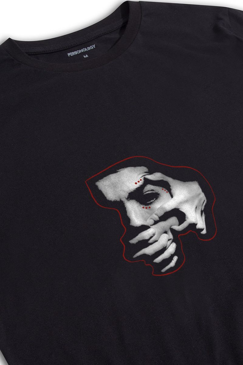 Black Soft Fabric Silenced Design Short Sleeve Tee