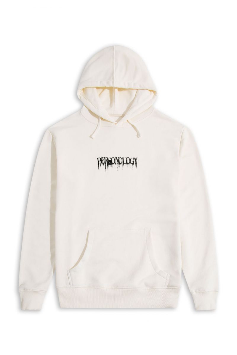 Ecru Premium Cotton I am Drowning Black Design Pullover Hoodie