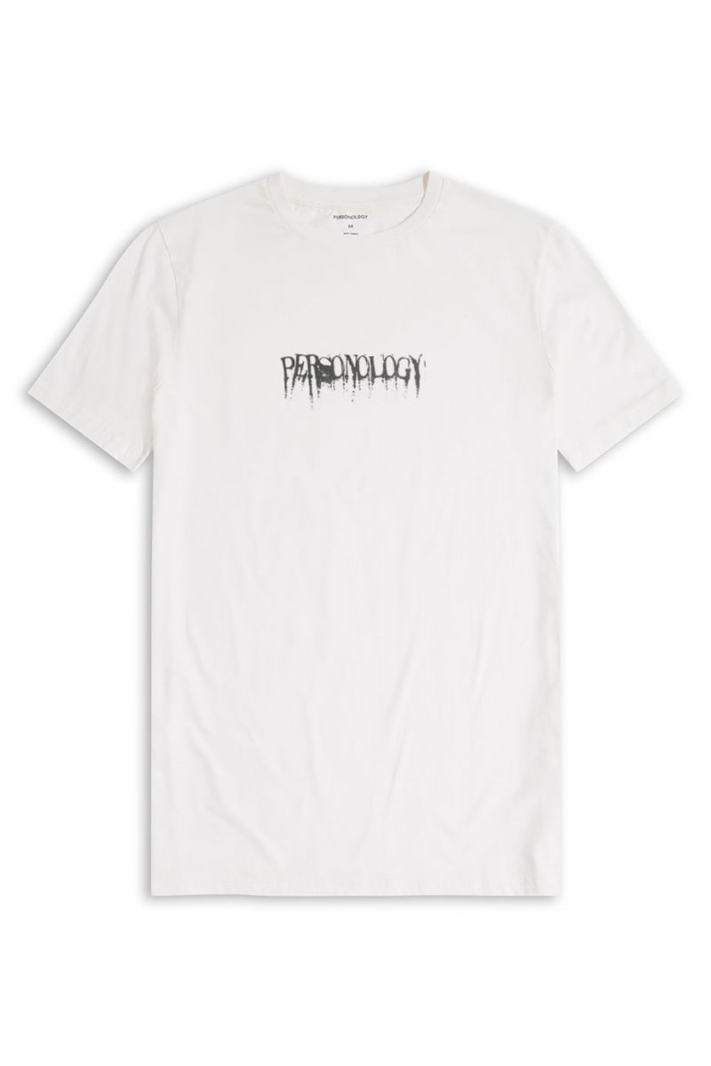 Off White Soft Fabric I am Drowning Black Design Short Sleeve Tee