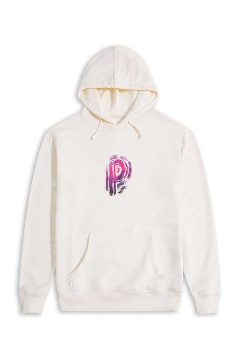 Ecru Premium Cotton Lost Design Pullover Hoodie