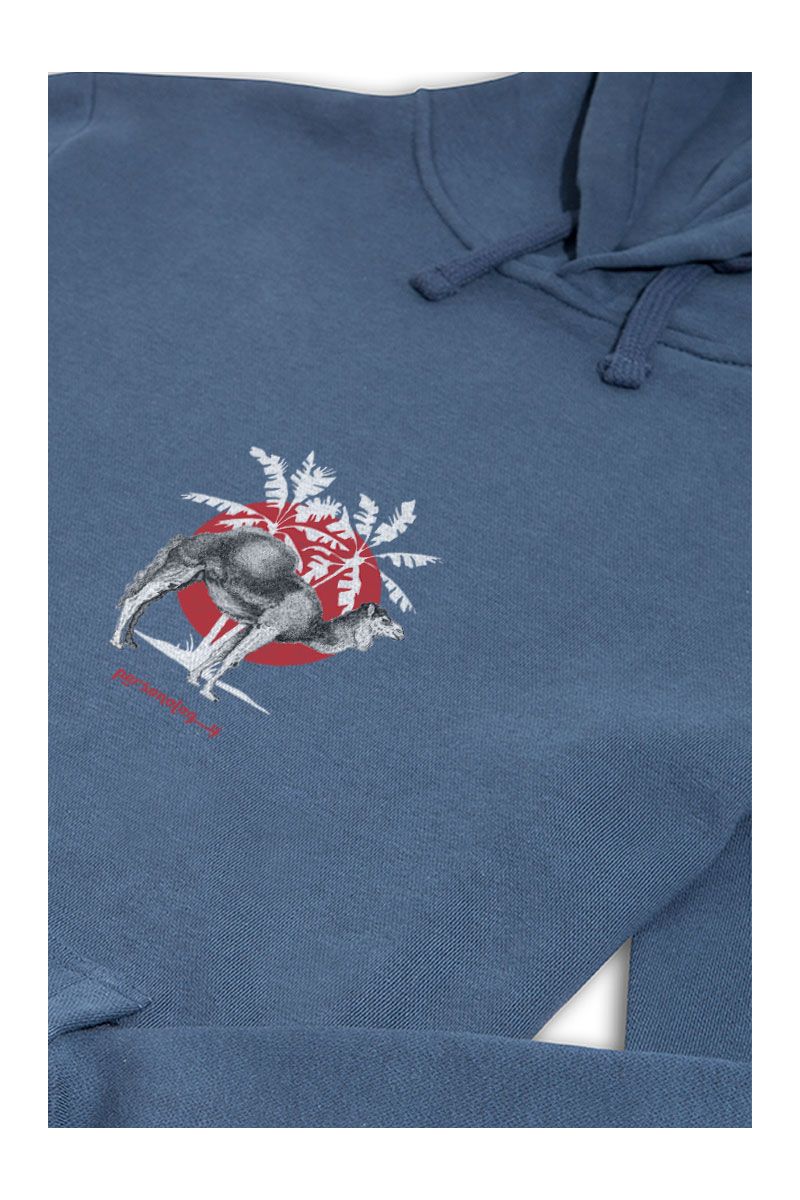 Navy Premium Cotton Camel Design Pullover Hoodie