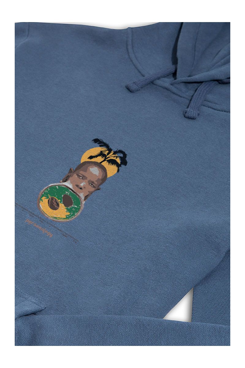 Navy Premium Cotton Ethiopian Beauty Design Pullover Hoodie