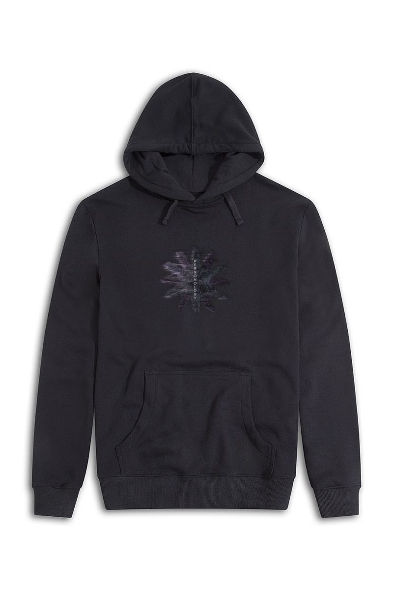 Black Premium Cotton Seastar Design Pullover Hoodie