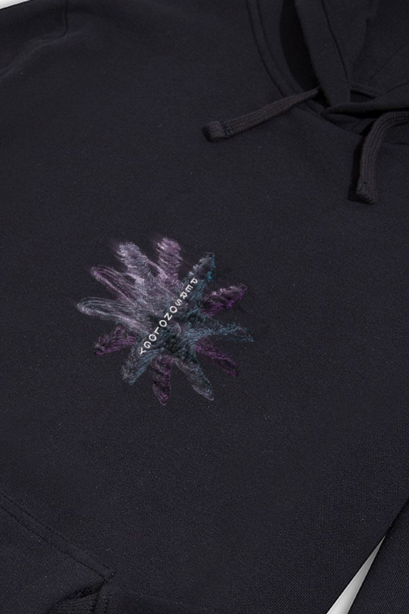 Black Premium Cotton Seastar Design Pullover Hoodie