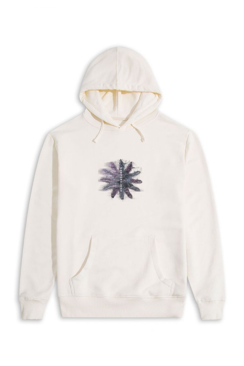Ecru Premium Cotton Seastar Design Pullover Hoodie