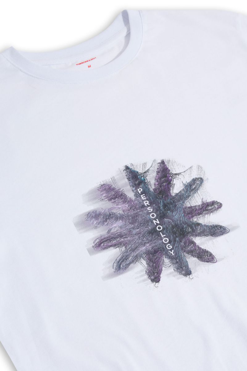 White Soft Fabric Seastar Design Short Sleeve Tee